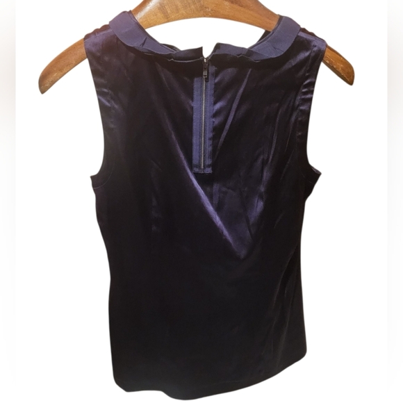 Ann Taylor Royal Purple Silk Blend Sleeveless Top Size Medium - Picture 2 of 5